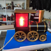 Стара нощна лампа локомотив, снимка 4 - Антикварни и старинни предмети - 36466171