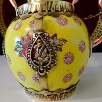 Тибетски чайник,кана от порцелан,мед и месинг. , снимка 5 - Антикварни и старинни предмети - 37512675