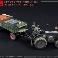 Miniart MIN35317 1:35 немски трактор D8506 с товарно ремарке, снимка 7 - Други ценни предмети - 37995354
