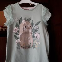 Блуза за момиче с зайче , снимка 1 - Детски Блузи и туники - 40223539