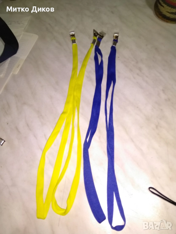 ремъци (lanyards)връзки бадж за да се носят на врата лични карти, пропуски, ключове с щипка, снимка 1