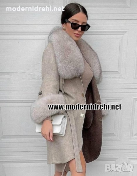 Дамско палто алпака кашмир и лисица код 916, снимка 1