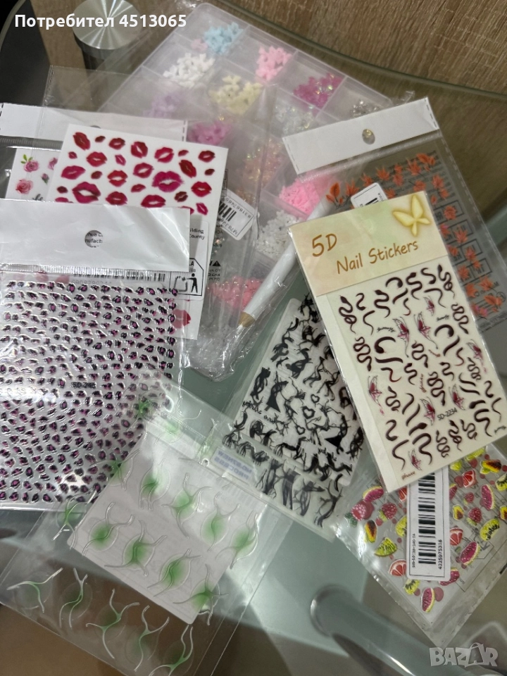Стикери, панделки, камъчета за маникюр и педикюр, снимка 1