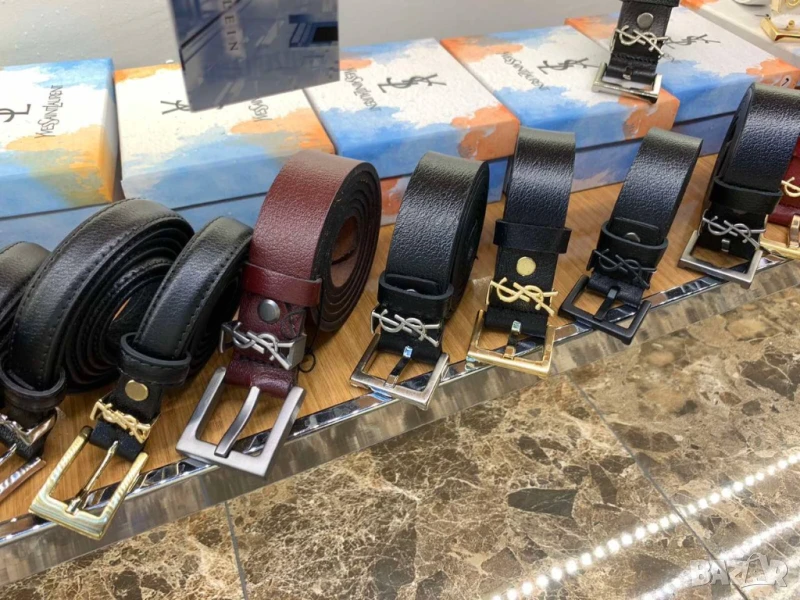 колани от естествена кожа в кутия ysl saint laurent calvin klein guess gucci hermes diesel, снимка 1