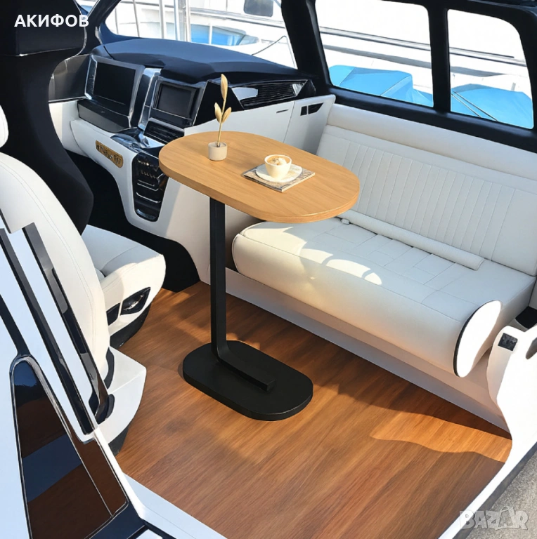 Многофункционална C-образна масичка за кафе, за хол и спалня, снимка 1