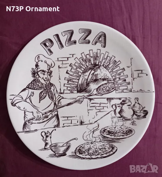 ГОЛЯМА ПОРЦЕЛАНОВА ЧИНИЯ. ..PIZZA.., снимка 1