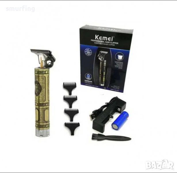 Метална Машинка за бръснене и подстригване Kemei + резервна батерия, снимка 1