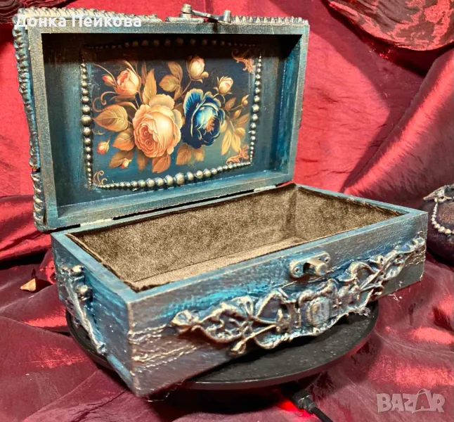 Ръчно декорирана кутия за бижута , снимка 1