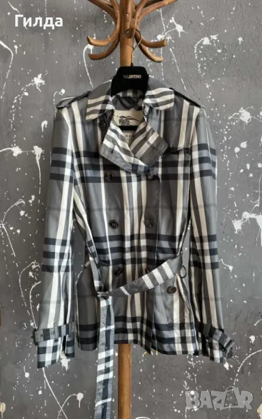Burberry шлифер тренчкот 36 S кариран, снимка 1