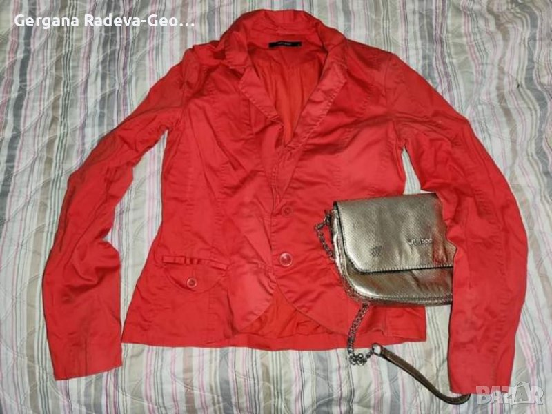 Лот дамско червено сако размер 42 и дамска чанта Guess, снимка 1