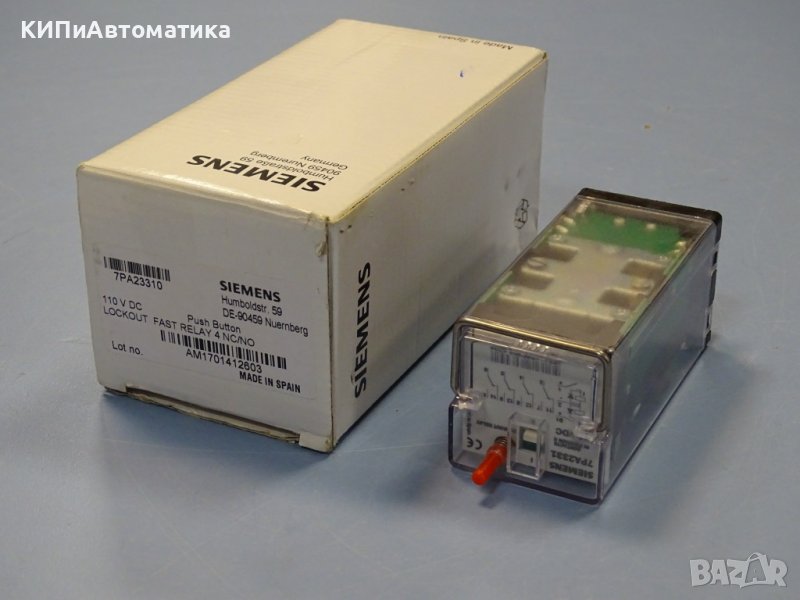 реле Siemens 7PA23310 Lockout Fast Relay 4NC/NO 110VDC, снимка 1