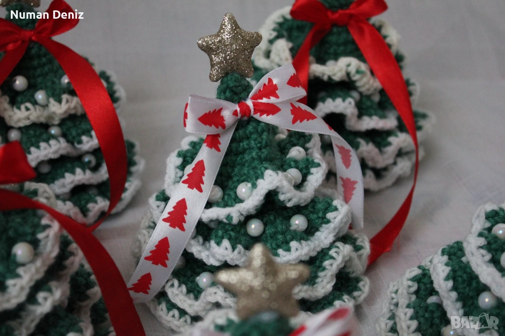 Коледна плетена елха за подарък , снимка 1