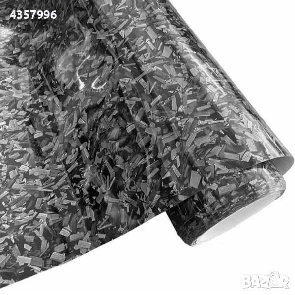 Луксозно гланцово фолио Кован Карбон за автомобил-Светло, снимка 1