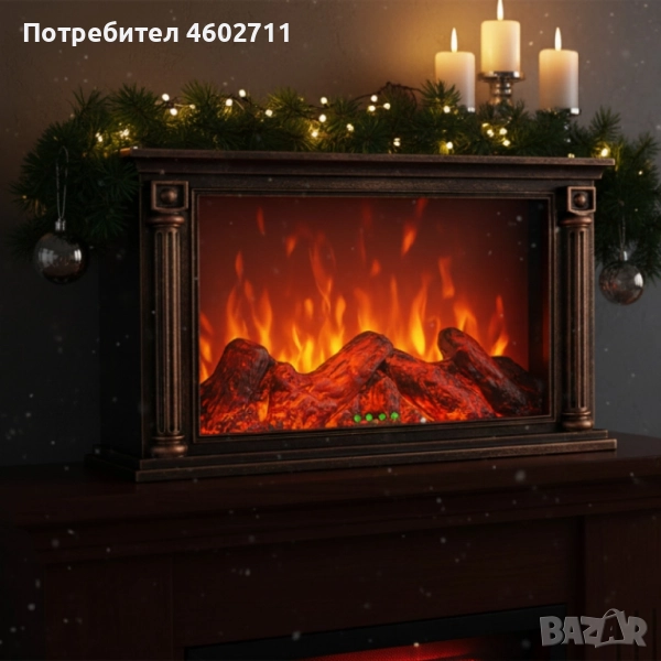 LED камина с ефект на тлеещи въглени – безопасна и стилна атмосфера у дома, снимка 1