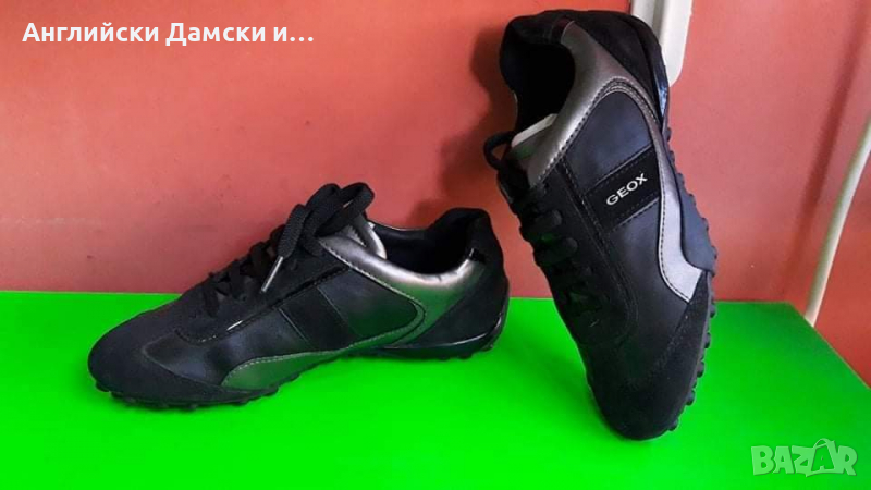 Английски дамски маратонки естествена кожа-GEOX , снимка 1