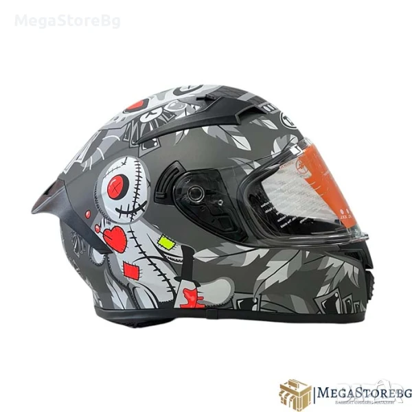 Каска за мотор 108 - размер M - Matt Grey 4, снимка 1