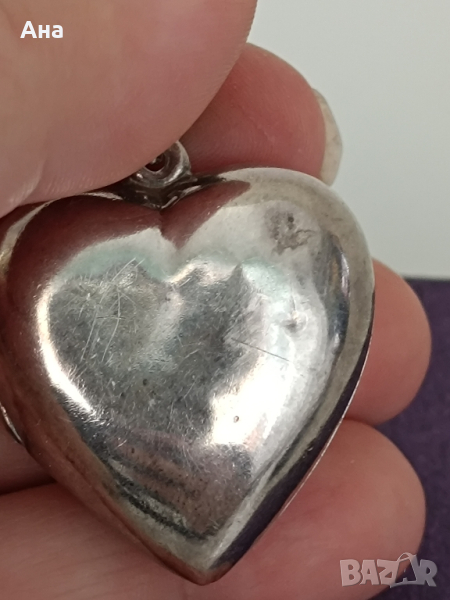 Голямо сребърно сърце , снимка 1