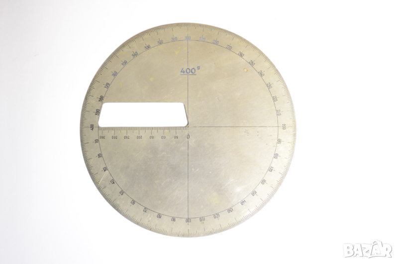 Транспортир метален стар ретро, снимка 1