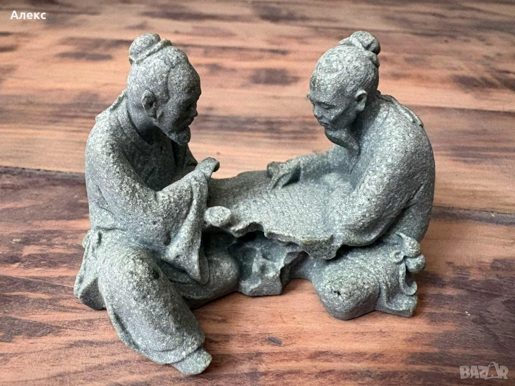 Малка дзен фигура, от каменна смола– 7см, снимка 1