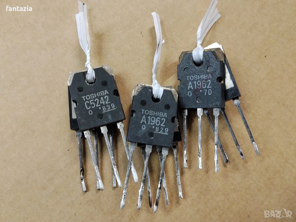 Оригинални транзистори 2SA1962 2SC5242 1962 5242, снимка 1