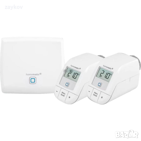 Homematic IP Starter Set Heizen HmIP-SK16 смарт комплект, контролер и 2 смарт термостата, снимка 1
