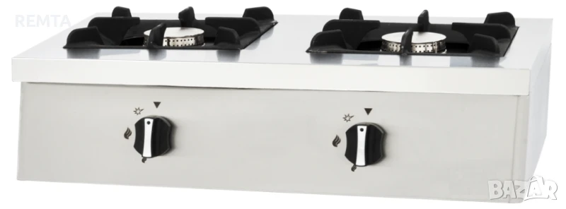 Газов котлон с 2 газови горелки (14 kW) 80х50 см + газова защита CE, снимка 1