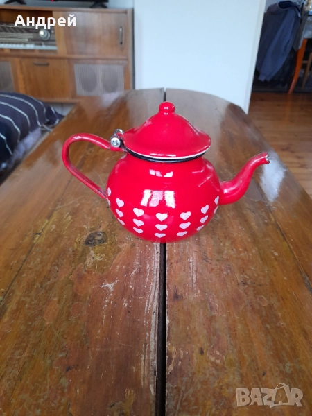 Стар емайлиран чайник #34, снимка 1