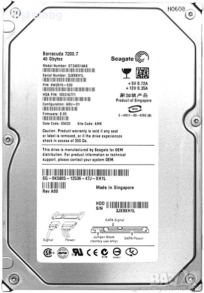 Твърд диск , Hard disk SATA 40 GB 3.5'', снимка 1