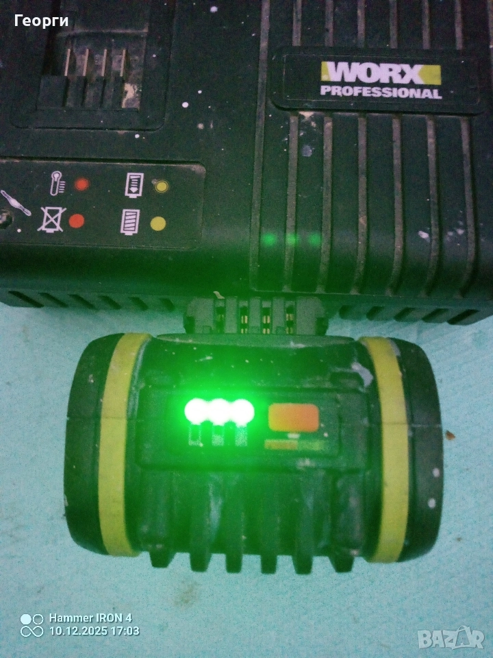 WORX Бързо 6А Зарядно и батерия 5.0Ah, снимка 1