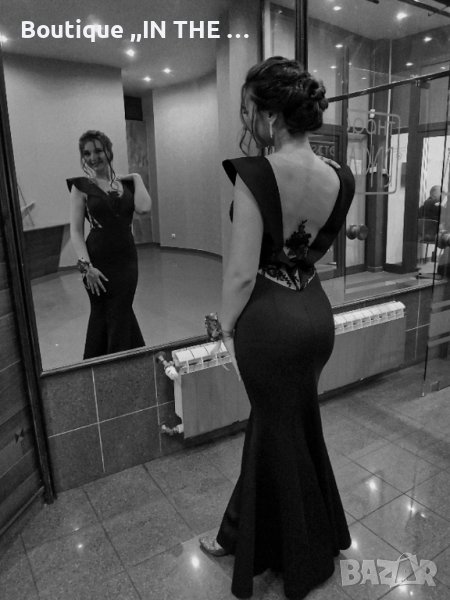 Черна коктейлна/бална рокля Лорети, снимка 1