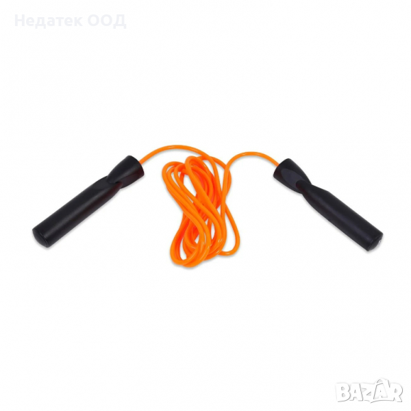 Спортно въже с дръжки, 2,75 м, оранжев/черен, снимка 1