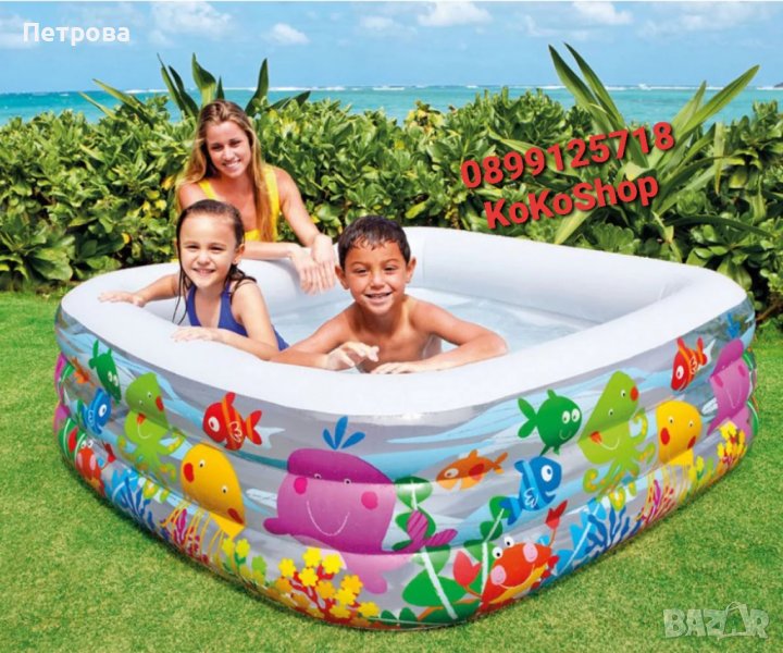 Детски надуваем басейн "Intex"-159х159х50 см, снимка 1