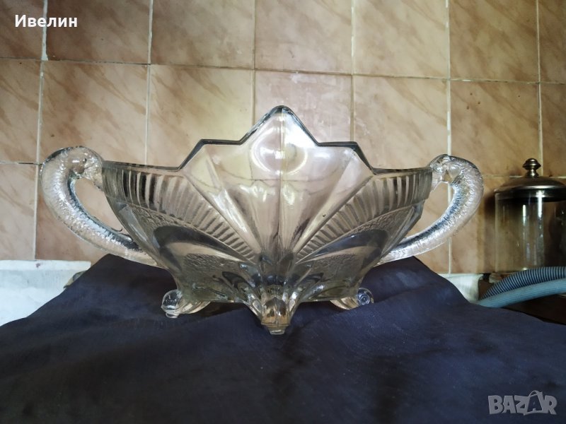 кристална купа арт деко, снимка 1
