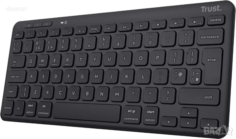 Bluetooth клавиатура Trust Lyra Multi-Device, акумулаторна батерия, снимка 1