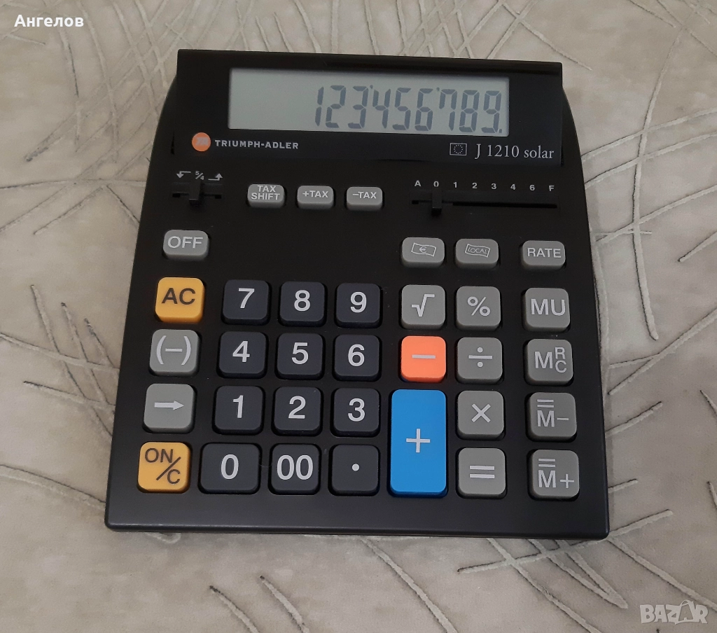 Стар калкулатор Triumph-Adler J1210 solar, снимка 1