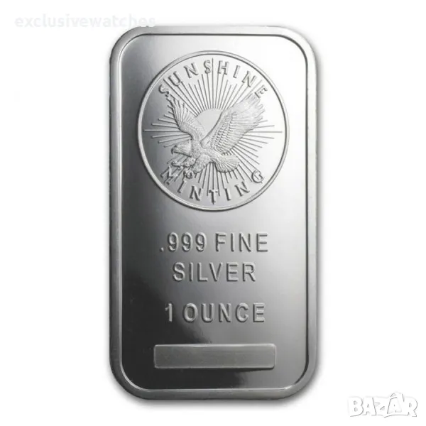 1 тройунция Sunshine Minting 999 чисто сребро, снимка 1