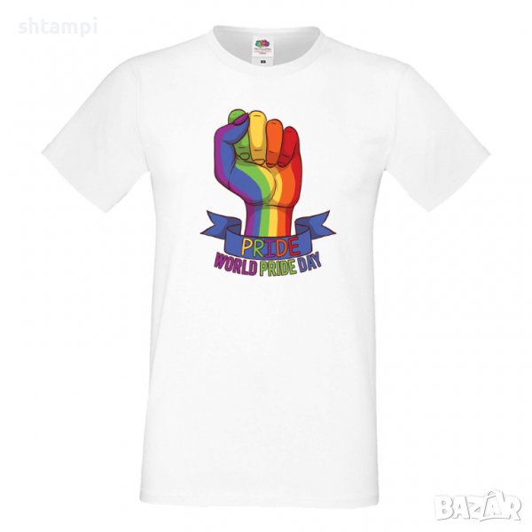 Мъжка тениска Pride World Day multicolor Прайд,Празник.Повод,Изненада, снимка 1