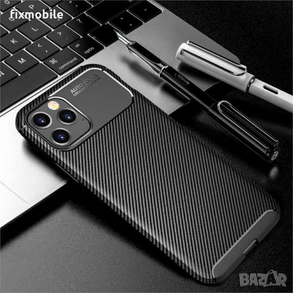 Apple iPhone 12 / 12 Pro Carbon Fiber силиконов гръб / кейс, снимка 1