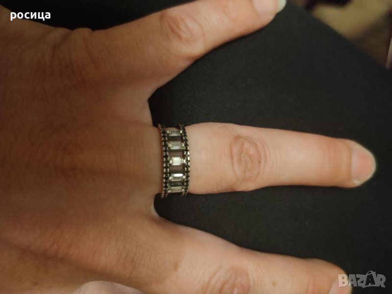 Красив сребърен пръстен-халка, снимка 1