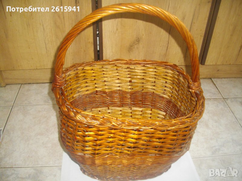 Стара Битова Кошница От Ракита-Голяма-Отлична-540х380х270мм-От Соца, снимка 1