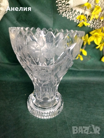 Кристална ваза , снимка 3 - Вази - 53211953