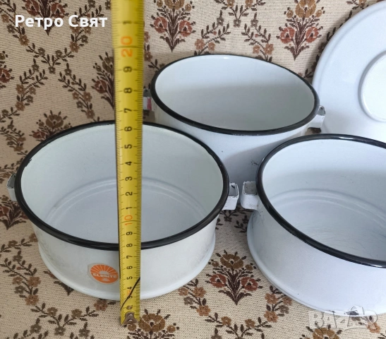 Комплект котелки/пахарки, снимка 3 - Антикварни и старинни предмети - 54190194