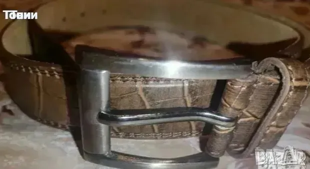 Нов Италиански Мъжки Колан Изцяло Естествена Кожа 120см., снимка 2 - Колани - 48786742