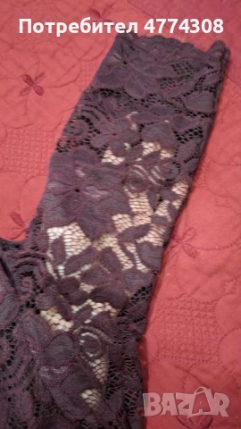 Дантелена рокля, бордо , снимка 7 - Рокли - 54009601