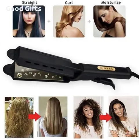 Керамична преса за изправяне на коса TOURMALINE Sonar SN-316, снимка 7 - Преси за коса - 50209411