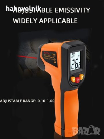 NJTY T600A Професионален безконтактен термометър до 600 градуса, снимка 2 - Други инструменти - 42496591