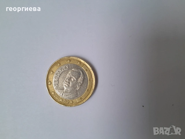 1 евро(euro) Испания(Espana)дефектна монета 2002, снимка 2 - Нумизматика и бонистика - 54064136