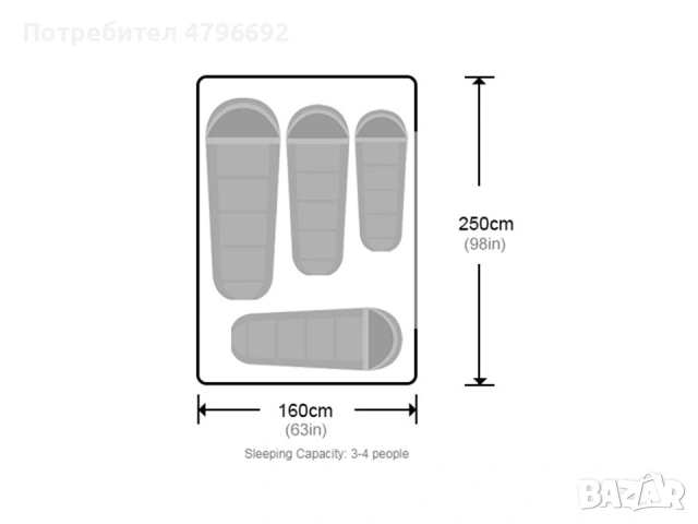 Семейна палатка за покрив на автомобил, снимка 9 - Палатки - 54191626