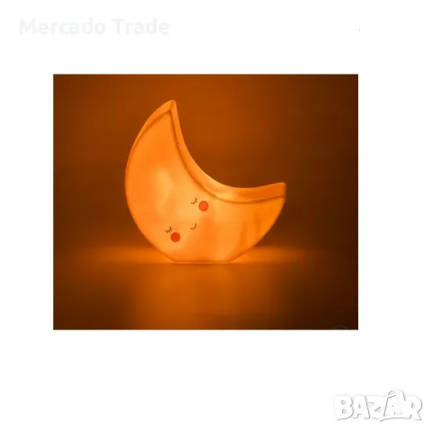 Декоративна детска нощна лампа Mercado Trade, Луна, Жълт, снимка 2 - Детски нощни лампи - 48855694