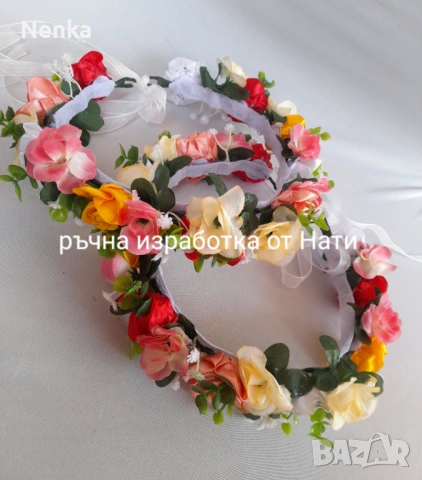 Венчета за Лазарки , снимка 2 - Аксесоари за коса - 53882537